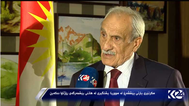 Hemîdê Hac Derwêş piştgirya pêşmergeyên Roj dike